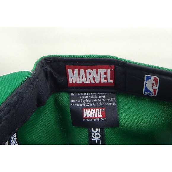 New Era NBA Boston Celtics Marvel Comics Incredible Hulk 59Fifty 7-1/8 Cap Hat - Picture 7 of 10